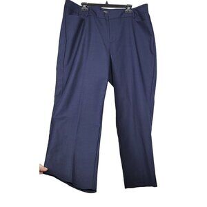 Women's ELOQUII High-Rise Tapered Leg Navy Blue Dress Pants Size 18